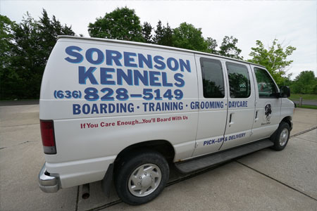 Sorenson Kennels Pet Pick-up & Delivery Van